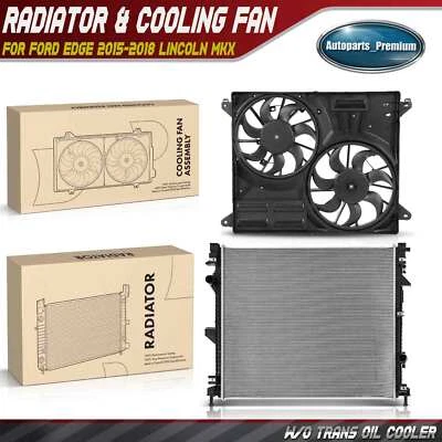 Kit de montaje de radiador y ventilador de refrigeración para Ford Edge 15-18 Lincoln MKX 2016-2018 Foto 1 de 4