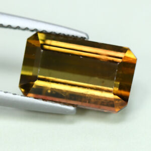 Namibia Natural Tourmaline 10.8x6.6mm Emerald Cut 3.76 carat Loose Gemstone