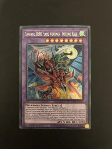 Yu-Gi-Oh! BLMR-EN012 Elemental HERO Flame Wingman - Infernal Rage, LIGHT PLAY - Picture 1 of 2