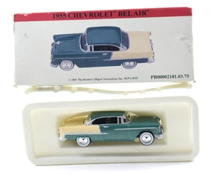 Reader's Digest Blue 1955 Chevrolet Bel Air 1/64 Diecast IOB - Picture 1 of 3