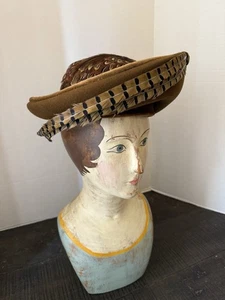 Vintage Jack McConnell Boutique Hat Feathers wool felt - Picture 1 of 18