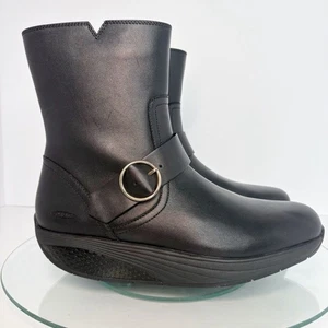 NUEVO MBT Magee Mid Boot Negro Cuero Napa Suelas Vibram 8-8.5 - Imagen 1 de 10