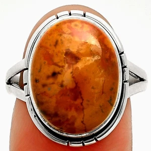 Natural Rare Cady Mountain Agate 925 Sterling Silver Ring s.8.5 Jewelry R-1012 - Picture 1 of 5