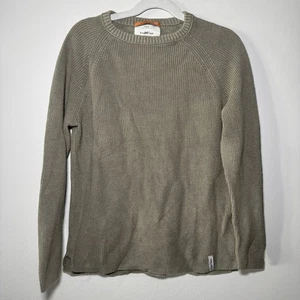 Zara Green Ribbed Crewneck Sweater Size 8 - Picture 1 of 4