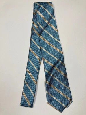 Gitman Bros 男式正式领带 57"Lx3.25"W 蓝色/棕色领带 — 第 1/4 张图片