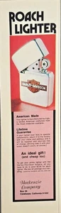 1979 VTG PRINT AD -  HARLEY DAVIDSON ROACH LIGHTER AD - MACKENZIE CO. CALABASAS - Picture 1 of 1