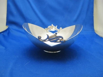 Pequeño S. MARSH & SONS Esterlina Mediados de Siglo Moderno Plato-Flor Patrón Lados Foto 1 de 4