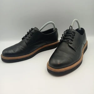Clarks Shoes Womens Size UK 5.5 EU 39 Black Faux Leather Lace Up Smart Dress - Picture 1 of 14