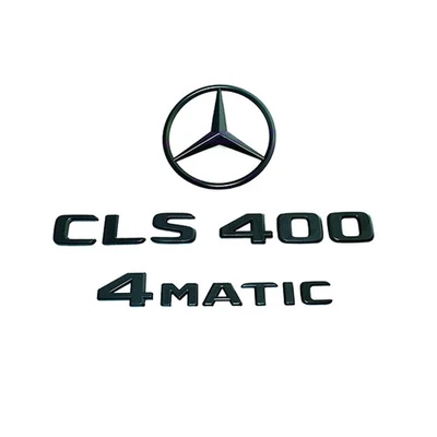 Insignias de letras negras mate emblema estrella trasera CLS400 4MATIC para AMG Mercedes W218 Foto 1 de 4