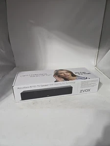 ZVOX AccuVoice TV Speaker Soundbar AV155 White 6 - Level Dialogue New Open Box - Picture 1 of 12