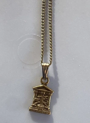 Vintage Gold Pendant 9.5” - Image 1 of 4