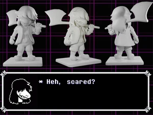 UNBEMALTE Susie von Deltarune 3D-Druck Harz Statue ideal als Geschenk! - Bild 1 von 3