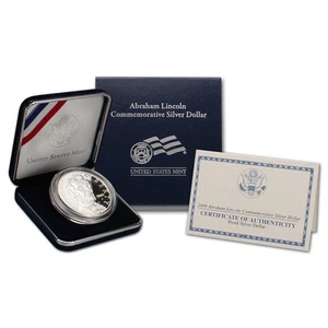 2009 Abraham Lincoln Commemorative Proof  Silver Dollar  - Picture 1 of 1