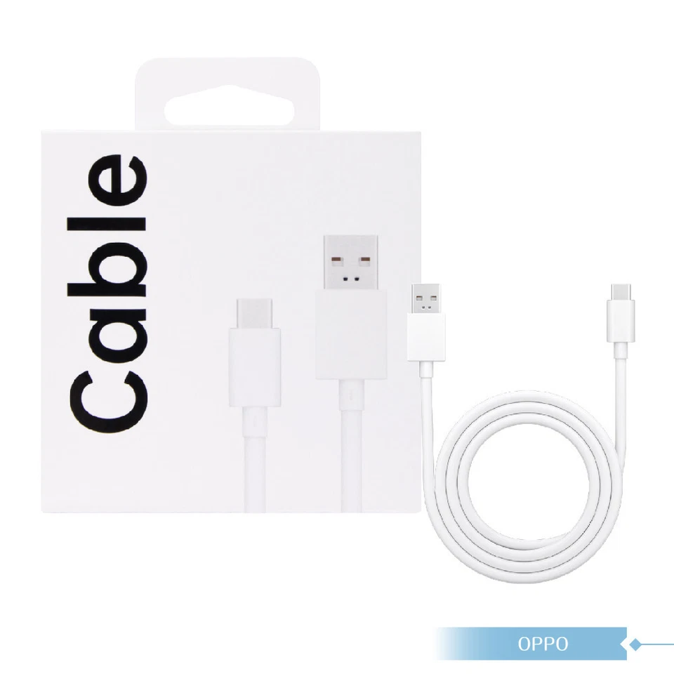 Original OPPO Official SuperVOOC 8A USB-A to USB-C Cable (DL129) - White