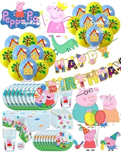 PEPPA PIG Girls Birthday Party Decorations Tableware Supplies & Balloons Kids - Picture 1 of 24
