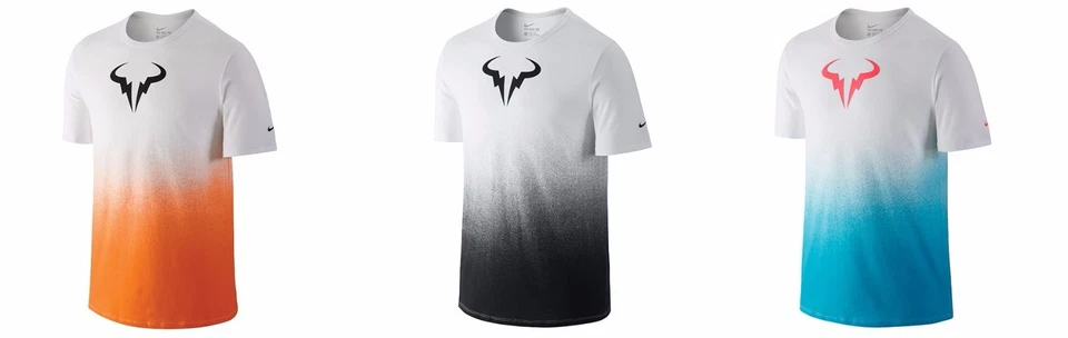 Nueva Camiseta Nike Rafa Crew 658163 Rafael Nadal Bull Logo Tenis Foto 1 de 1
