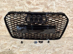 RS7 STYLE GRILL FOR AUDI A7 S7 16-18 FRONT RADIATOR GRILLE FACELIFT HONEYCOMB - Picture 1 of 8