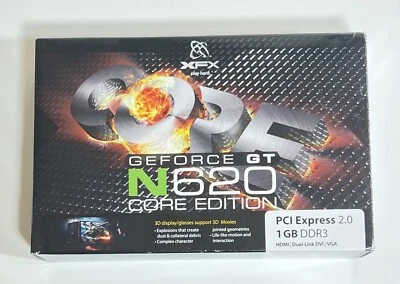 New XFX GeForce GT N620 Core Edition • PCI-E 2.0 1GB DDR3 HDMI DVI Video Card - Image 1 of 4