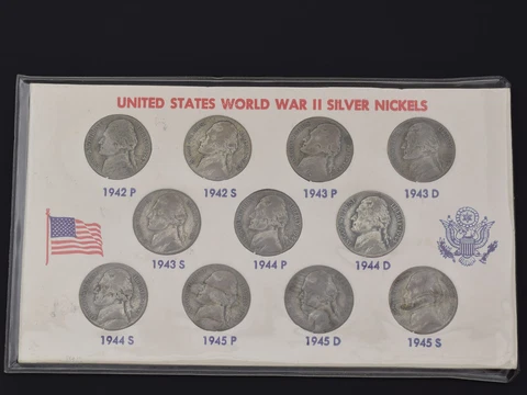 1942-P-1945-S United States World War II Silver Jefferson Nickels 11 Coin Set Cover
