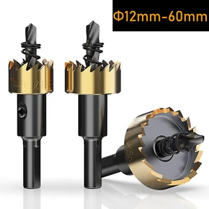 12 mm - 80 mm HSS Titanium Drill Bit Hole Saw Stainless Steel Metal Alloy Cutter - Picture 1 of 8