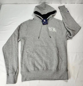 Champion Fleecepullover Schrift Grafik Hoodie grau Herren Small neu mit Etikett - Bild 1 von 10