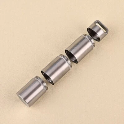Outdoor Waterproof Subpackage Pill Case Sealed Container Survival Box Key chain - Image 1 of 4