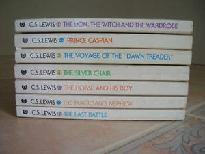 1-7 Vintage Chronicles Of Narnia Set Books 1970 First Edition Collier C.S. Lewis - Picture 1 of 11
