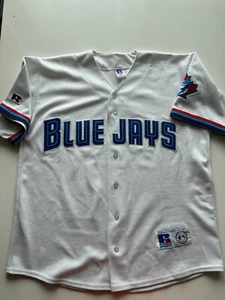 Vtg 90s RUSSELL ATHLETICS Official TORONTO BLUE JAYS Jersey MLB Mens LARGE L - Picture 1 of 9