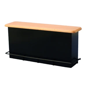 DOLLSHOUSE 1/12th BAR COUNTER MODERN IN BLACK & PINE - Picture 1 of 1