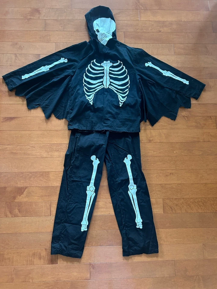 Gymboree Skeleton Halloween Costume Size 10-12 With Gloves - Image 1 of 4