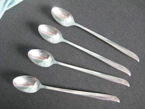 Vintage Oneida Community TWIN STAR Stainless 4 Iced Tea Spoons - Picture 1 of 2
