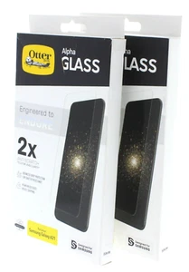 OtterBox Alpha Glass Tempered Screen Protector for Galaxy A21 Clear SET OF 2X - Picture 1 of 3