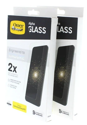 OtterBox Alpha Glass Tempered Screen Protector for Galaxy A21 Clear SET OF 2X - Image 1 of 3