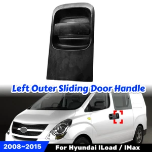 LH Left Outer Sliding Door Handle Matte Black For Hyundai ILoad / IMax 08-15 - Picture 1 of 4
