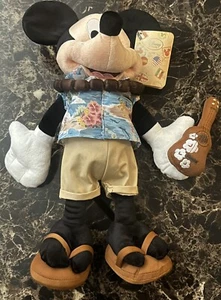 Peluche de ukelele Mickey Mouse de 17" EXCLUSIVO Disney Store Hawaii nuevo con etiquetas - Imagen 1 de 3