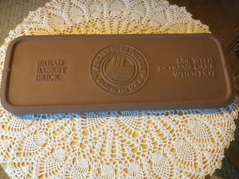 Longaberger Bread Basket Brick.  11" x 4".  No  Box Cover