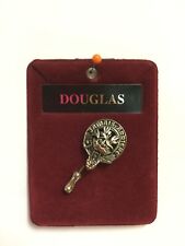 Art Pewter Douglas Clan Crest Lapel Pin Highlands Scotland