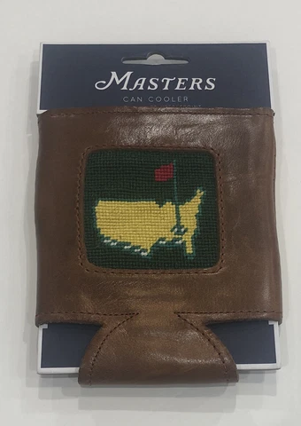 Masters Golf Can Cooler Hand-Stitched Needlepoint (Green) New From Augusta Cover