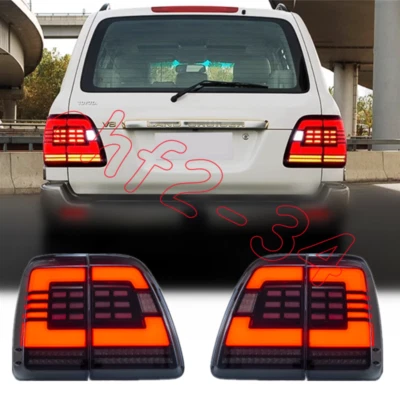 Luces traseras LED negras humo señal dinámica 1998-2007 para Lexus LX470 Foto 1 de 4