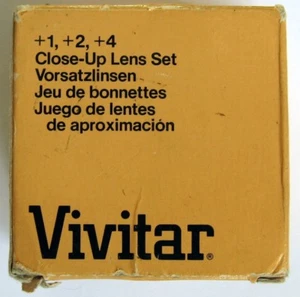 Vivitar Close Up Lens Set 55mm Macro +1 +2 +4 Made in Japan, with Case and Box - Picture 1 of 7
