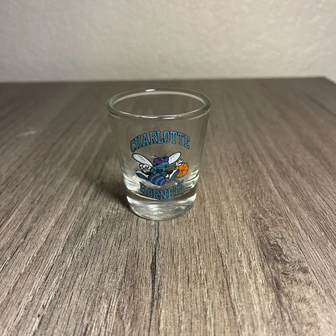 VINTAGE CHARLOTTE HORNETS SHOT GLASS OLD SCHOOL RETRO NBA CLASSIC LOGO Cover