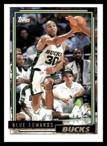 1992 Topps Gold #291 Blue Edwards   Milwaukee Bucks