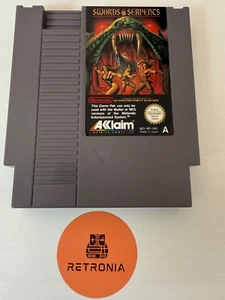 Espadas y Serpientes Nintendo Nes Juego PAL A Versión Reino Unido Totalmente Limpio y Probado - Imagen 1 de 3