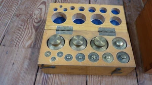 Messing Hantelset Apotheker Labor Wiegen Box Set - Bild 1 von 1