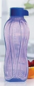 Tupperware Eco Water Bottle 1L / 36 oz ~ Liquid Tight Screw Lid / Seal Blue New - Picture 1 of 1