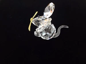 PRECIOSA FIGURA DE RATÓN DE CRISTAL REPÚBLICA CHECA NUEVA EN CAJA - Imagen 1 de 5