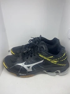 Mizuno Womens Size 8 Wave Lightning Z SR Touch Volleyball Shoes Black /Yellow - Picture 1 of 9