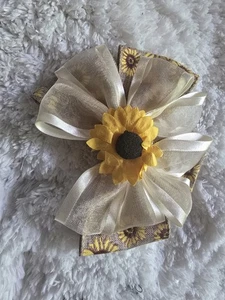 Hairbow Sunflower Yellow Handmade for All Types of Hair Ribbon Handmade - Picture 1 of 1