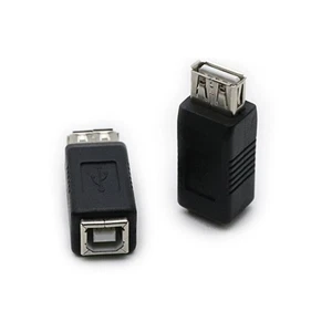 USB A to B Plugs USB2.0 A Female to Type B Female Adapter for Printer Camera - Afbeelding 1 van 8