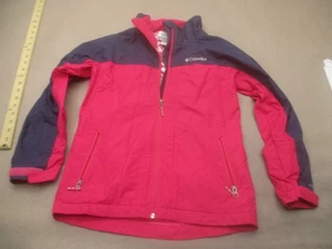 Columbia Size M (10/12) Girls Red Insulated Hooded Full Zip Outdoor Jacket 871 - Picture 1 of 10
